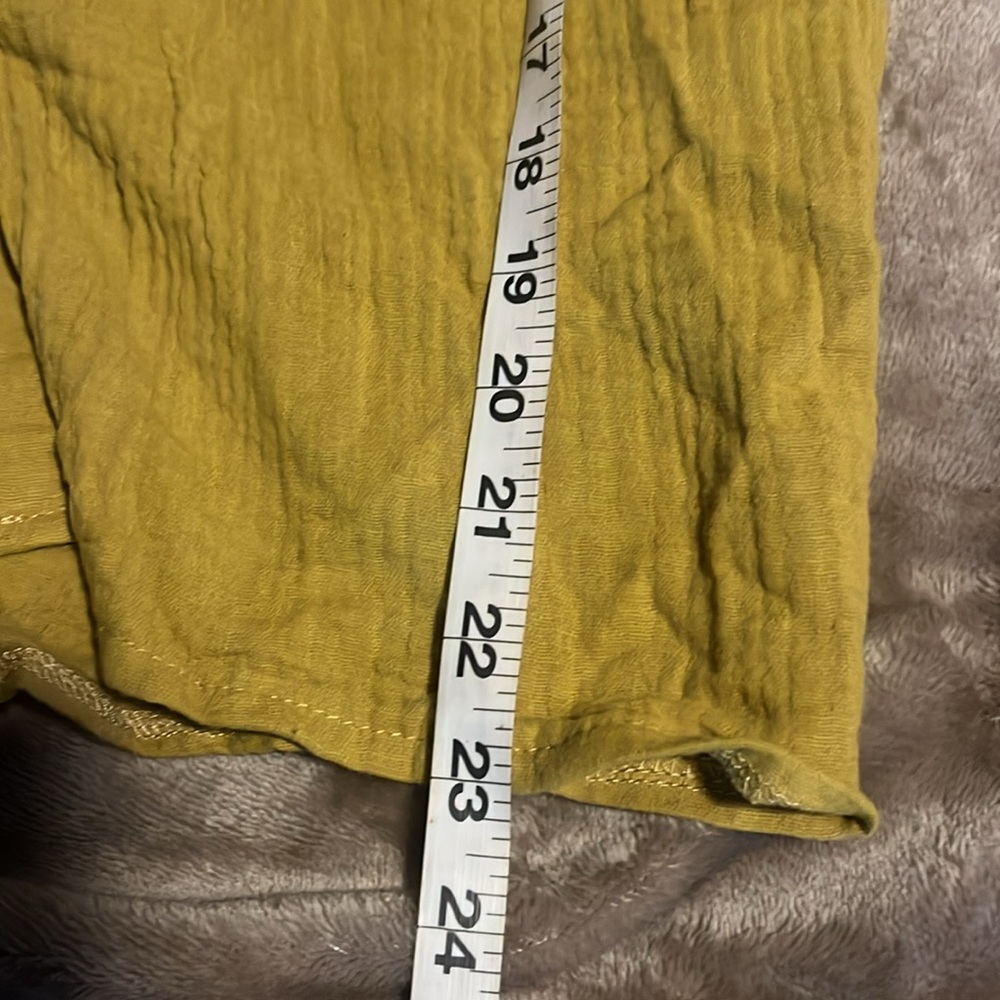 Women's Cotton Mustard Shorts two piece set - Picture 6 of 9